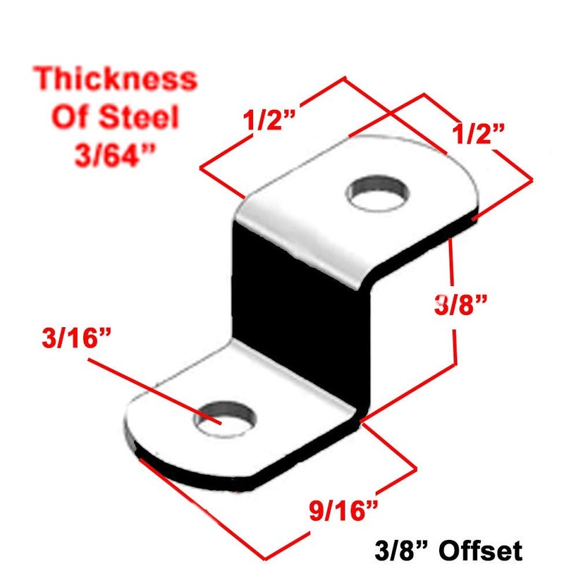 888 Corp 3/8" Canvas Offset Clips with Screws Extra Heavy Duty 10 Pack - Image 2